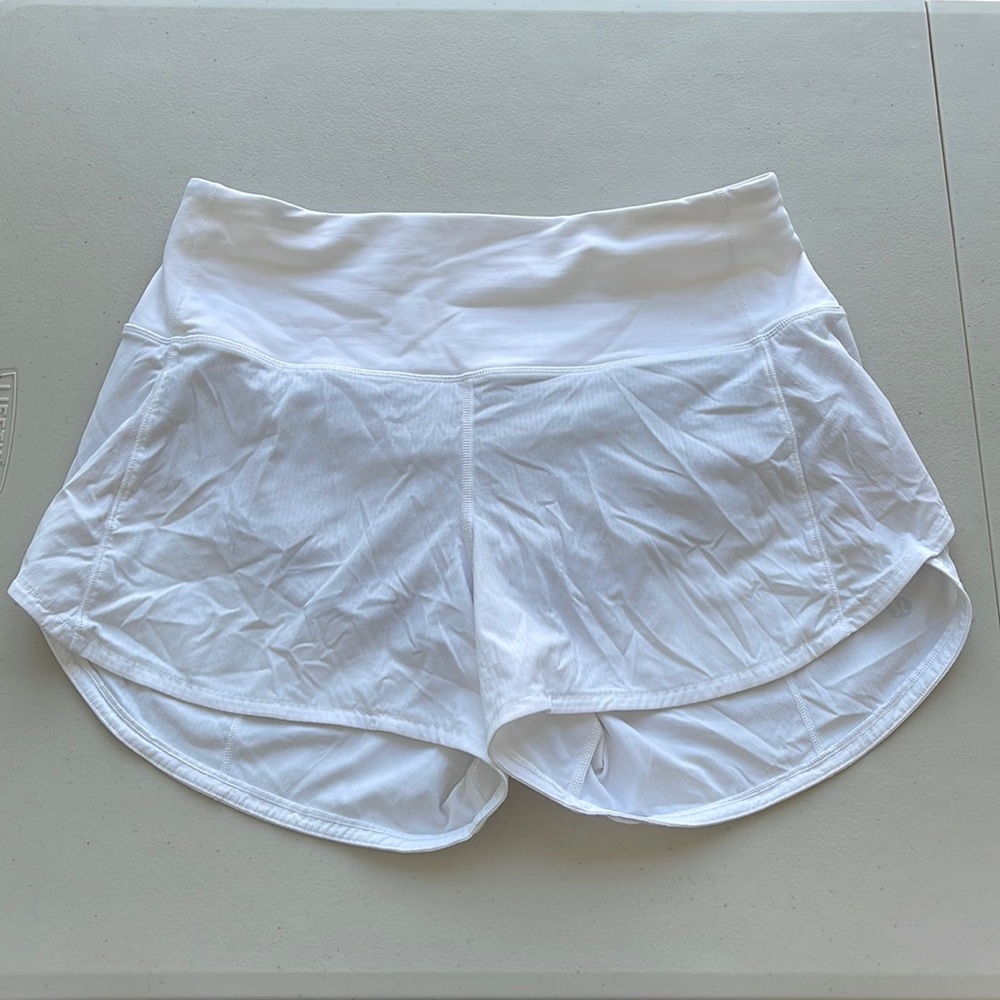 White Lululemon shorts
